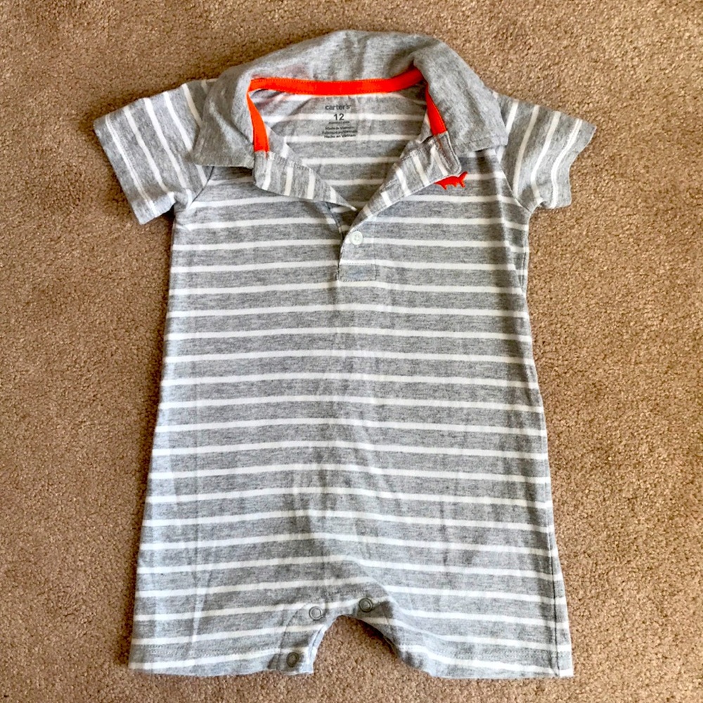 Baby boy Collared romper.